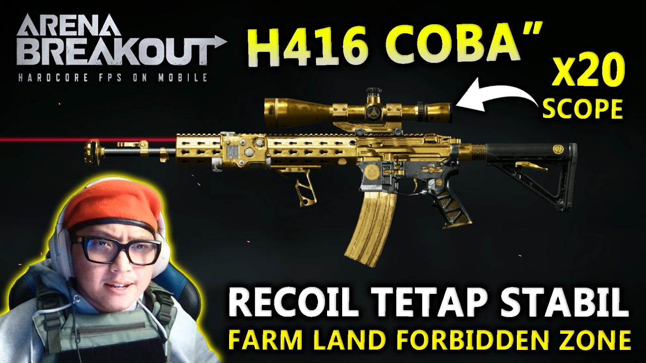 ISENG NYOBAIN H416 + x20 SCOPE !! EH GILUY TERNYATA ENAK JUGA BUAT RATAIN FARM LAND - Arena Breakout