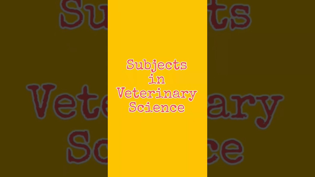 Subjects in Veterinary Science| First year subjects| Veterinary Science #bvsc #veterinarydoctor