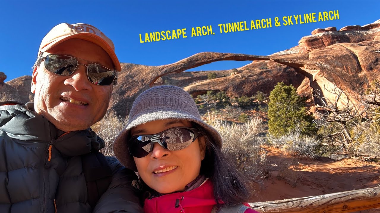 Tunnel Arch, Landscape Arch, Skyline Arch & Devils Garden in Arches National Park on 11-30-2021