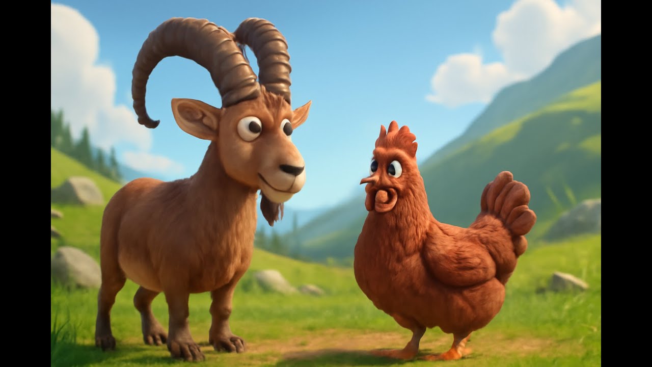 Lo Stambecco e la Gallina: insieme si va più lontano - Favola per bambini
