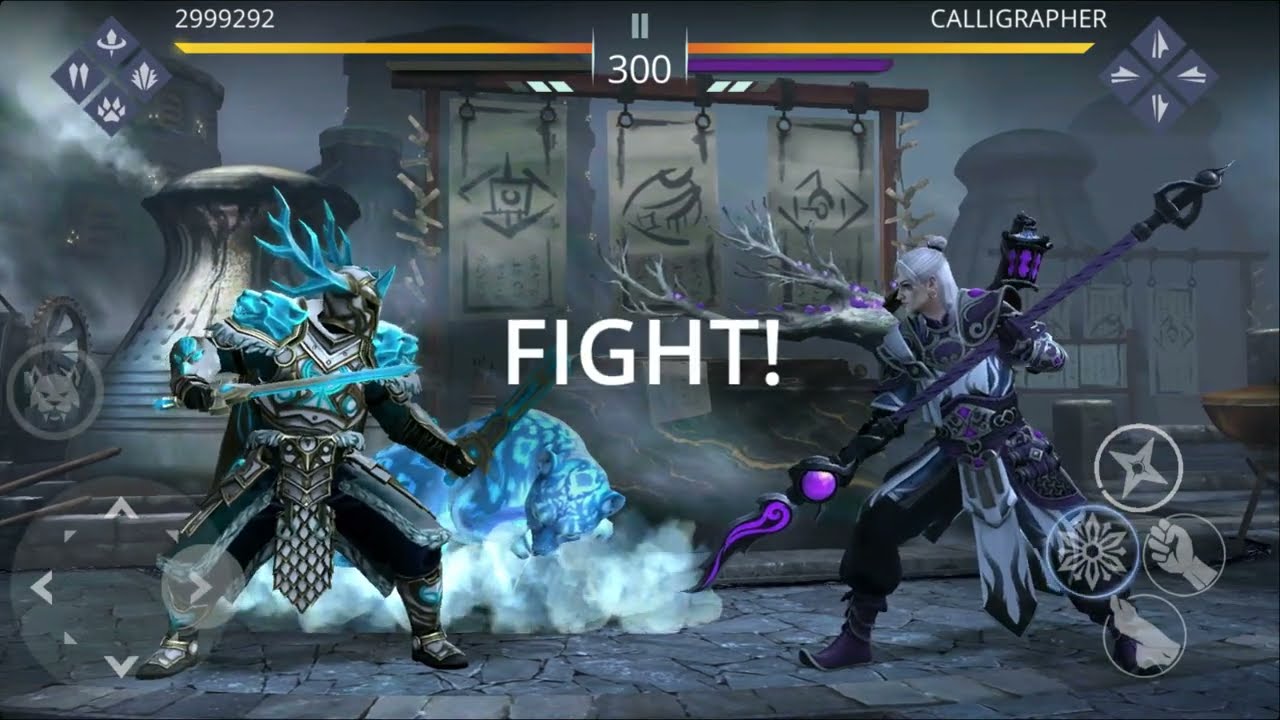 Shadow Fight 3 Celestial Konung level 6 vs Calligrapher