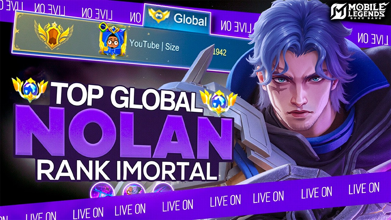 🔥TOP GLOBAL NOLAN  | Mobile Legends ao vivo🔴