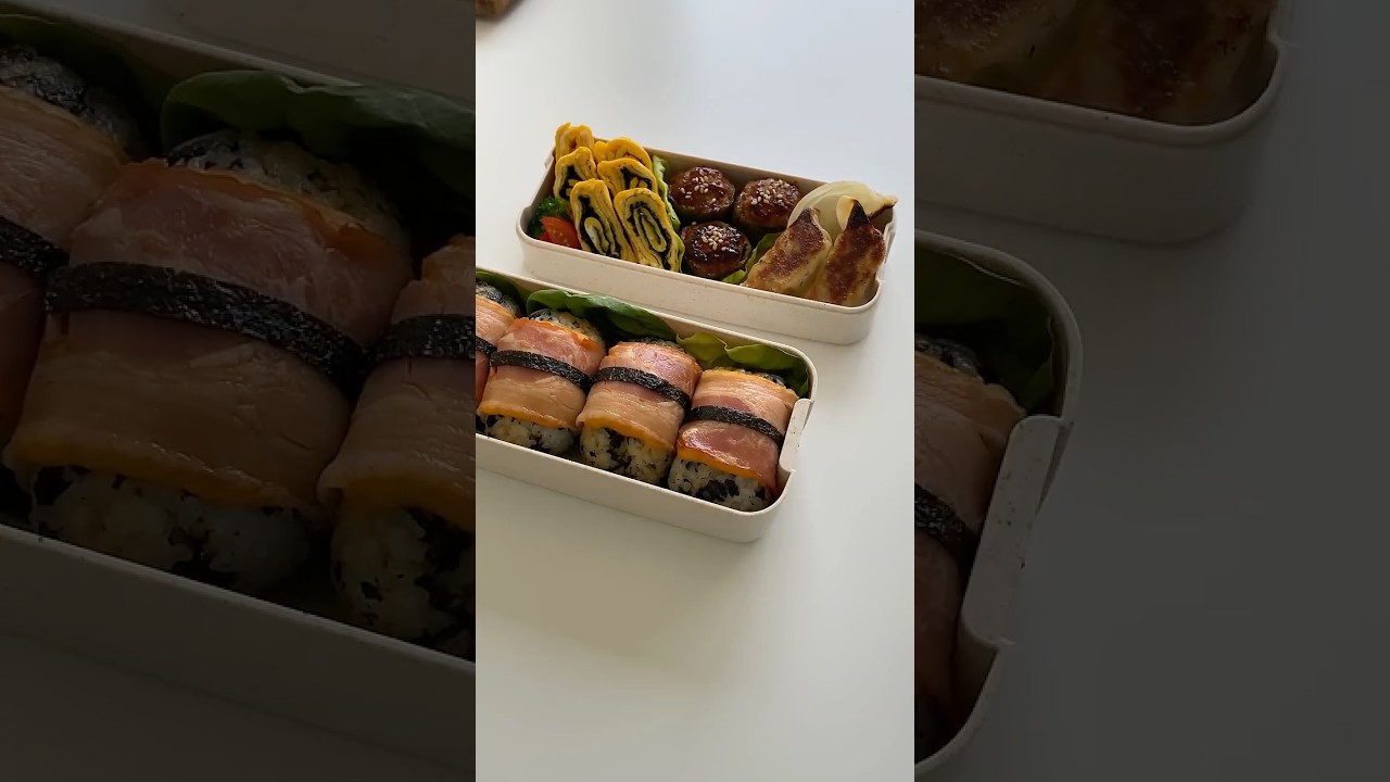 Making a 12 hour shift survival meal for my boyfriend 👨&zwj;💼🍱 #asmr #lunchbox #bento #food #cooking