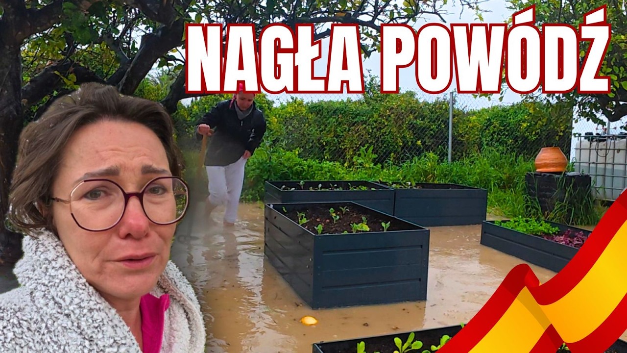 Powódz, a ja sama na hiszpańskiej wsi.