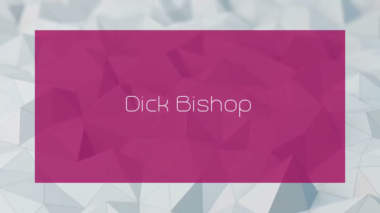 Dick Bishop - appearance