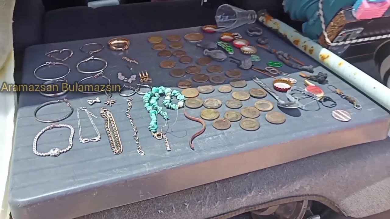 Dedektörle denizde ve sahilde altın arama,dalış videoları.Nargile kompresör (DIY HOOKAH)beach scuba