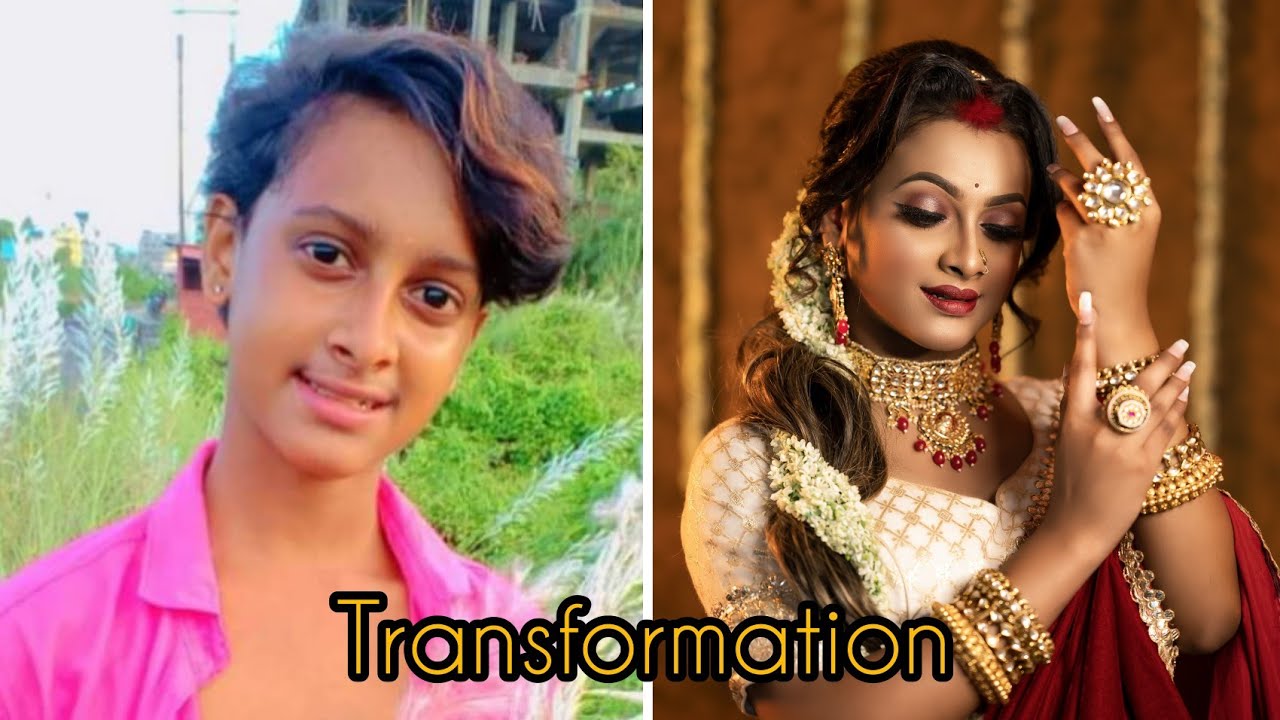 Boy to girl transformation.. full makeup tutorial video ।। Riya's creativity।।