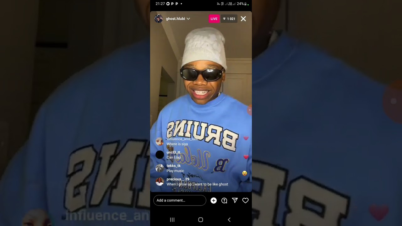 Ghost Hlubi throwing shade live on Instagram #ghosthlubi