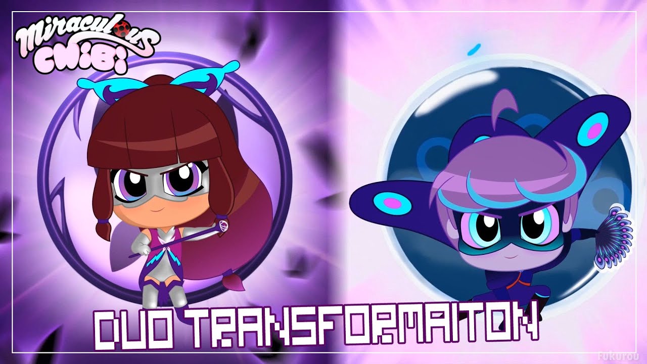 MIRACULOUS LADYBUG Argos & Falena Duo CHIBI Transformation 