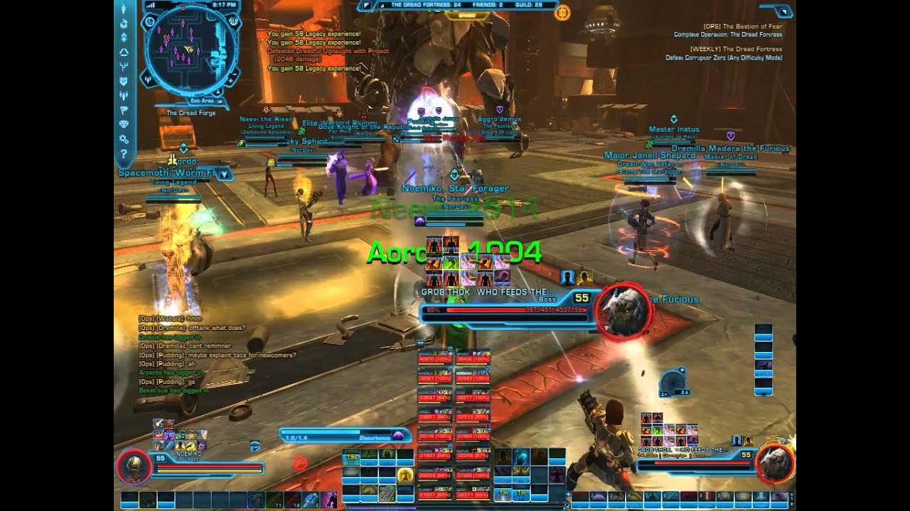SWTOR - Dread Fortress 16man Story Mode - Full Run
