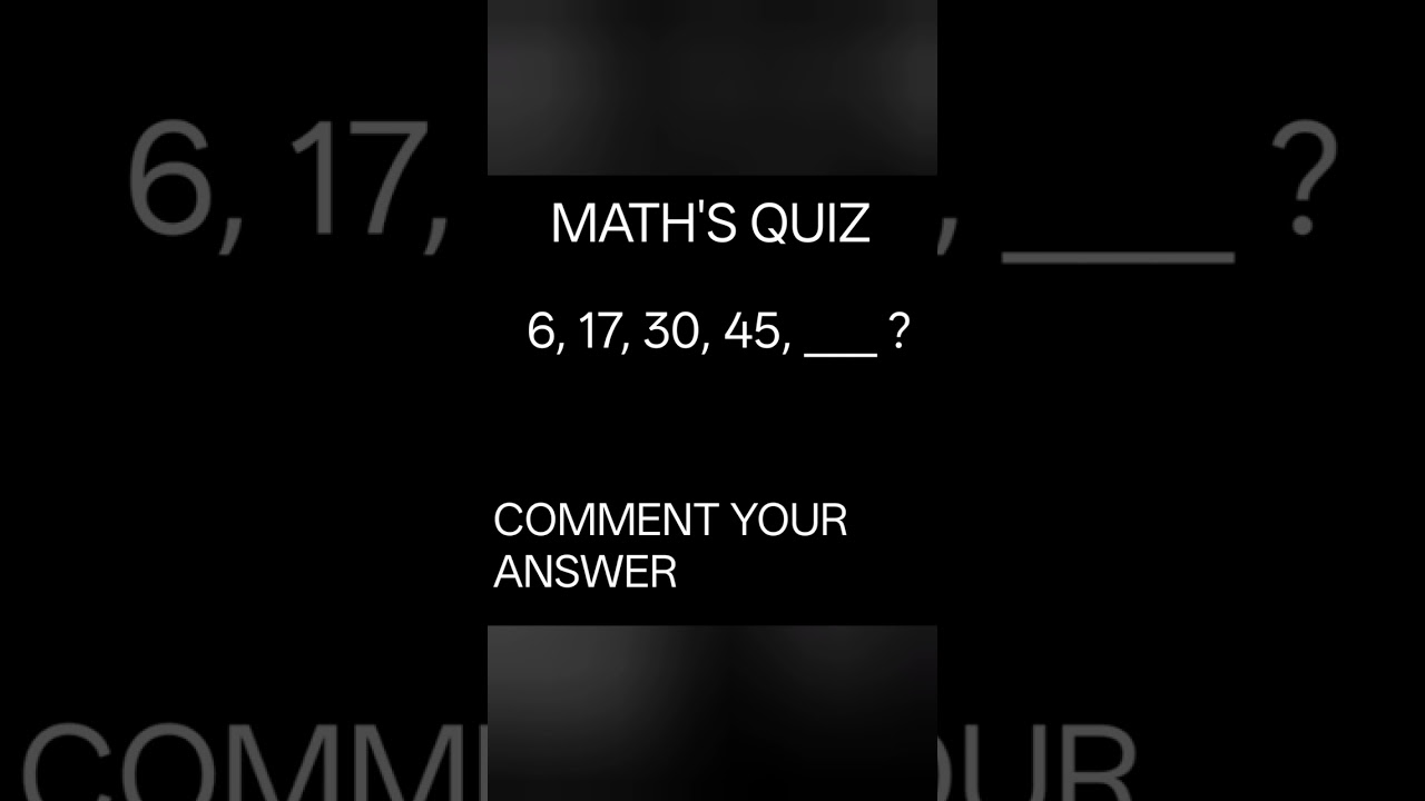  Math Puzzle Quiz | Can You Solve This?