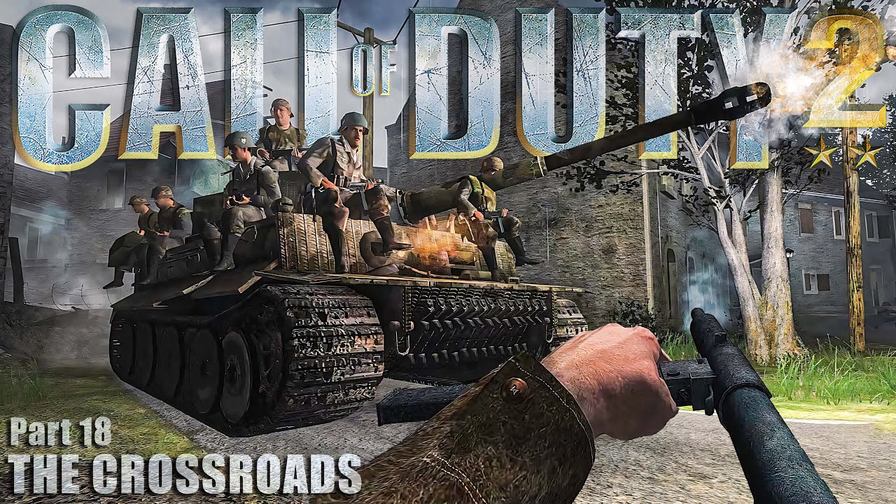Crossroads Defense: Intense Battle! | World War 2 | Call of Duty 2 (2005) | Gameplay (No Commentary)