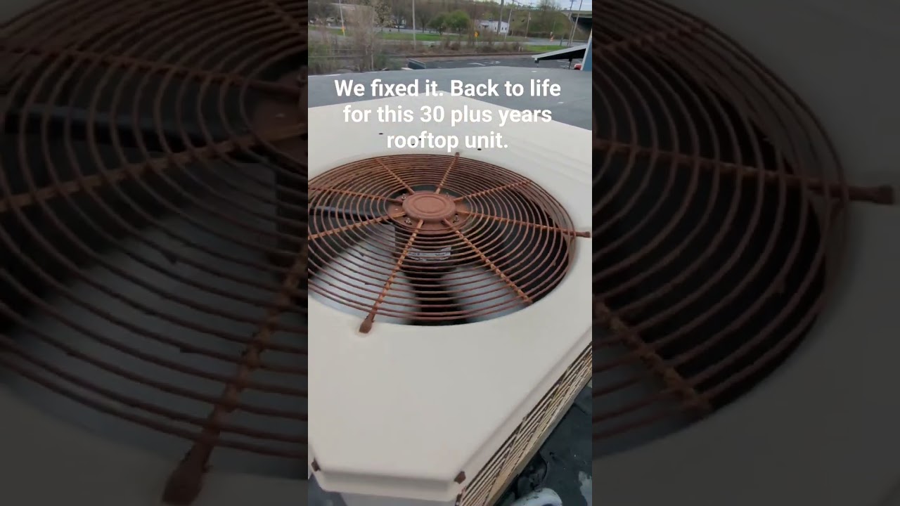 Rooftop unit fixed replaces the condenser blower motor. #tjhvac #rooftop #hvac #hvaclife #diy