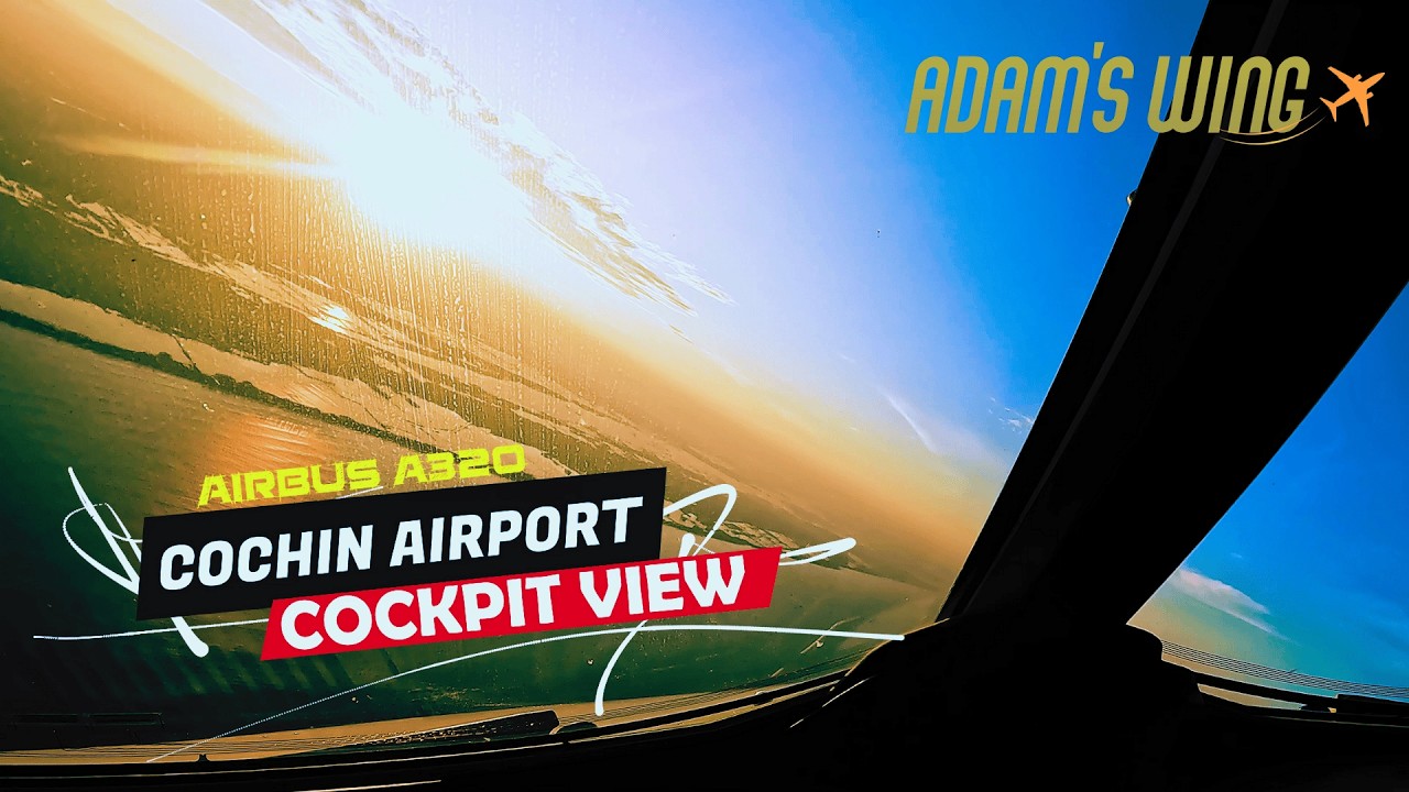 Approach Over the Periyar River | Cochin Airport Cockpit Landing | Cockpit View | Airbus A320
