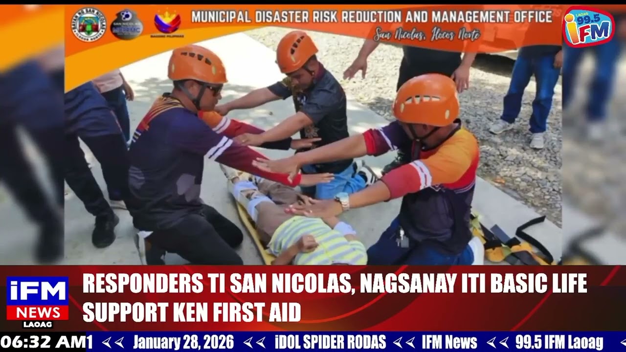 IFM NEWS- RESPONDERS TI SAN NICOLAS, NAGSANAY ITI BASIC LIFE SUPPORT KEN FIRST AID