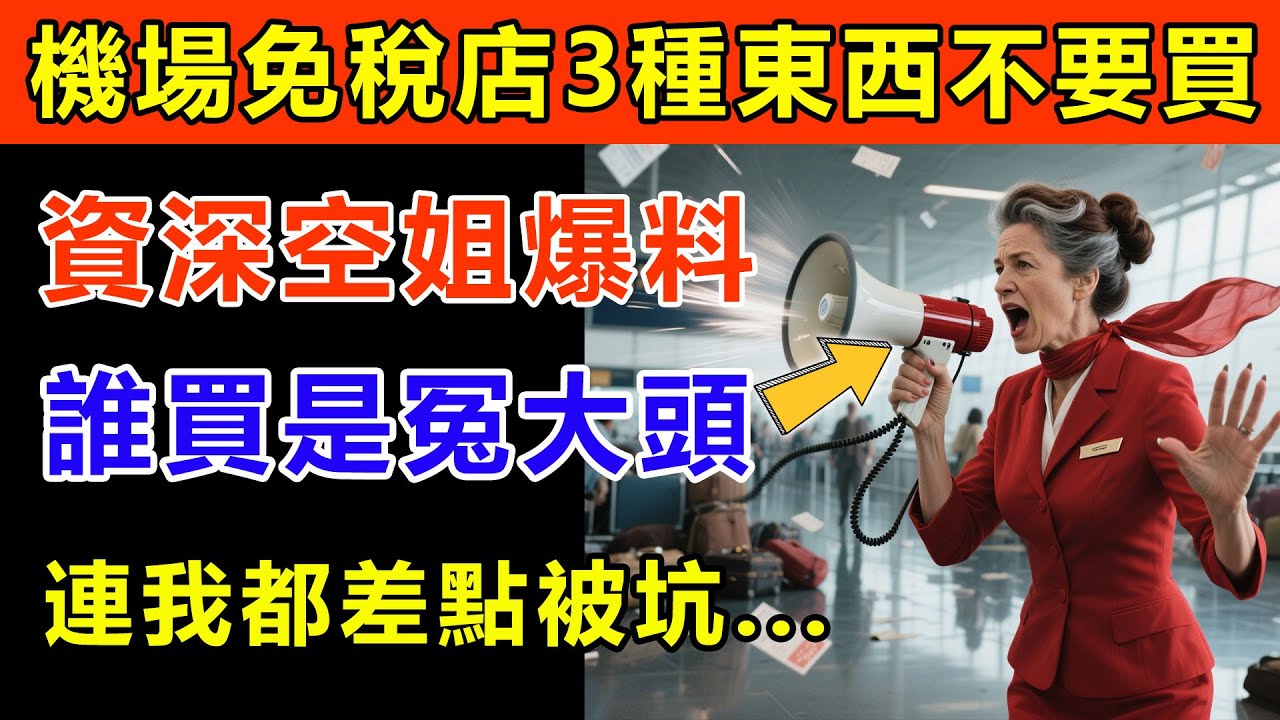 資深空姐爆料！機場免稅店不為人知的驚人內幕：3樣東西千萬別買，連我都差點被坑！#生活經驗 #百科密码 #科普