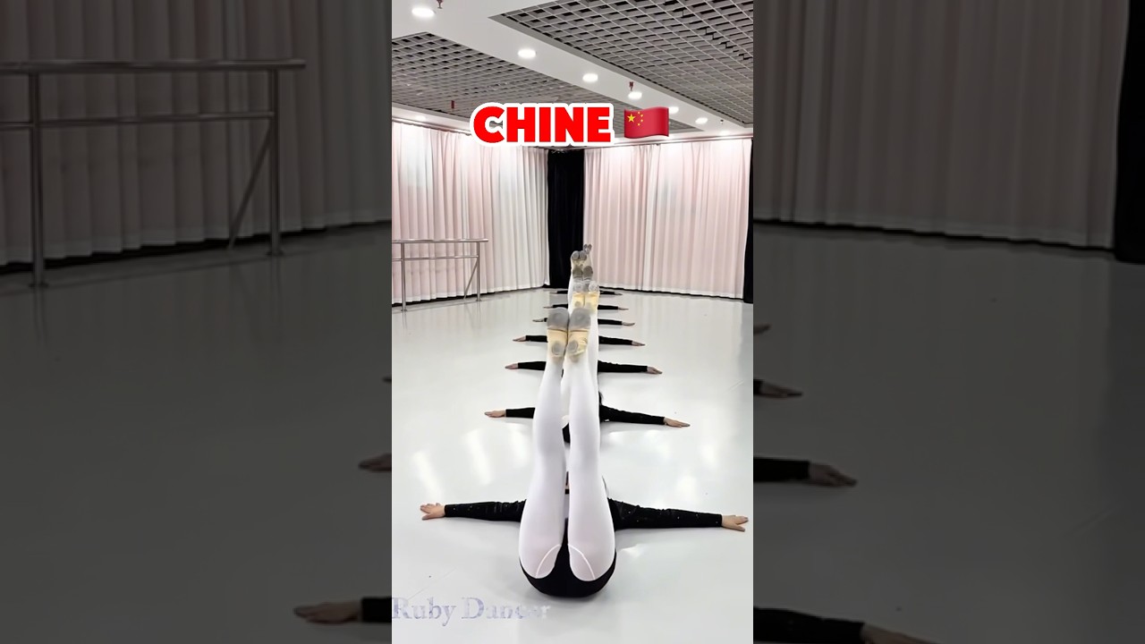 CHINE VS FRANCE - LES EXERCICES POUR LE GRAND &Eacute;CART #shorts #gym #souplesse