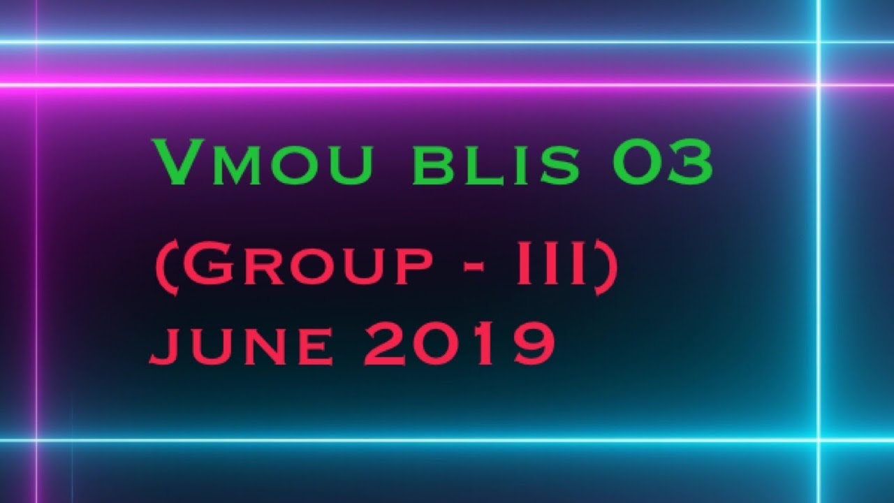 Vmou BLIS 03 (группа III), решенная работа за июнь 2019 года