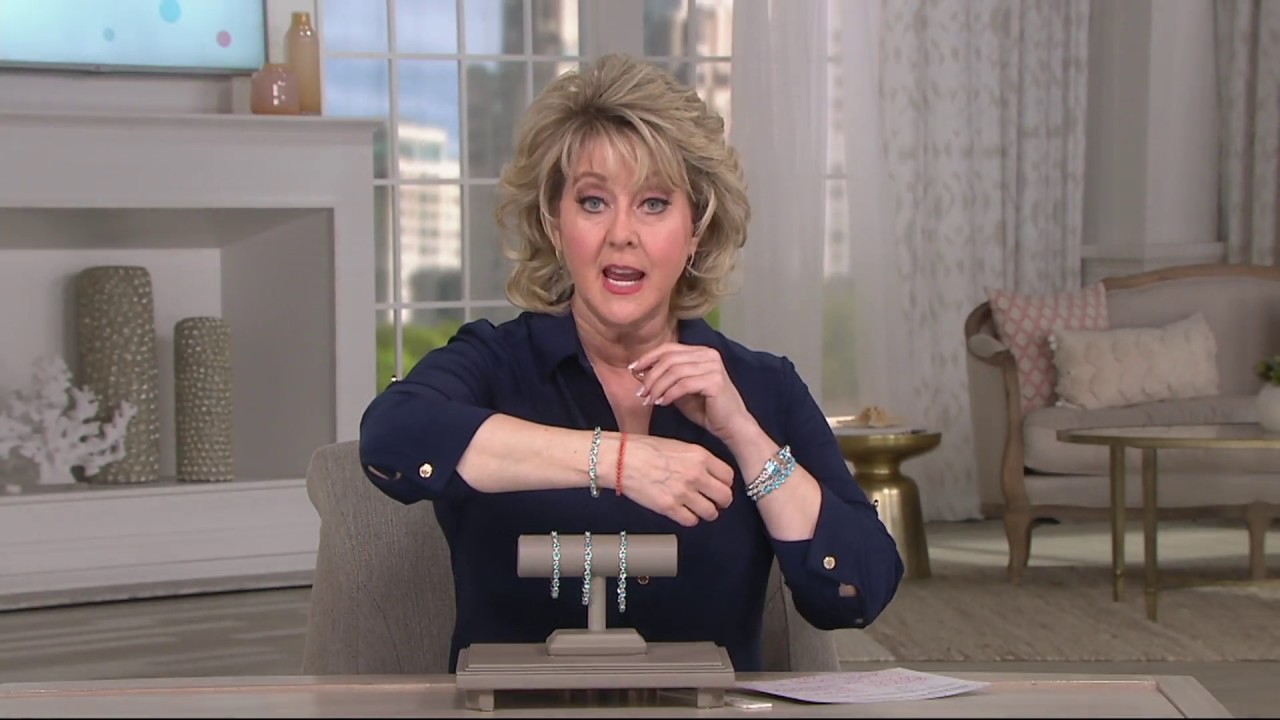 Oval Teal Blue Apatite Sterling Silver Tennis Bracelet on QVC