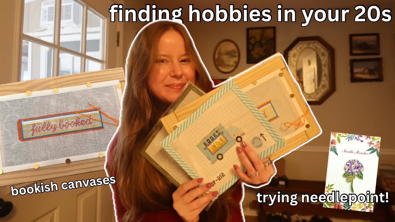 trying new hobbies in my 20s | needlepoint edition 🪡🧵