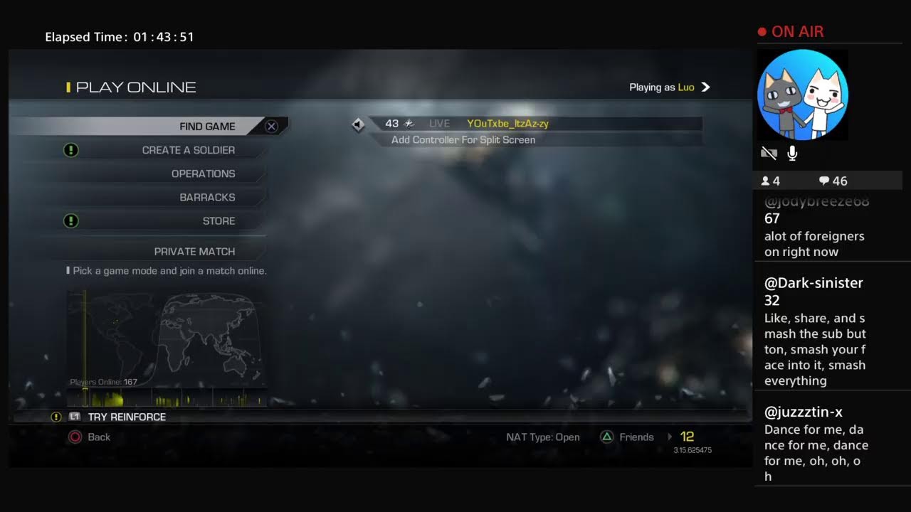 SA-805 FOCUS!! | PLAY EVERY MATCH | 1/1000 GOLD WEAPONS | Call of Duty GHOSTS LIVE #68