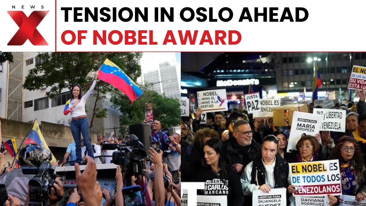 Nobel Peace Prize 2025: Protests Rock Oslo Ahead of Ceremony for Venezuela&rsquo;s Machado | NewsX