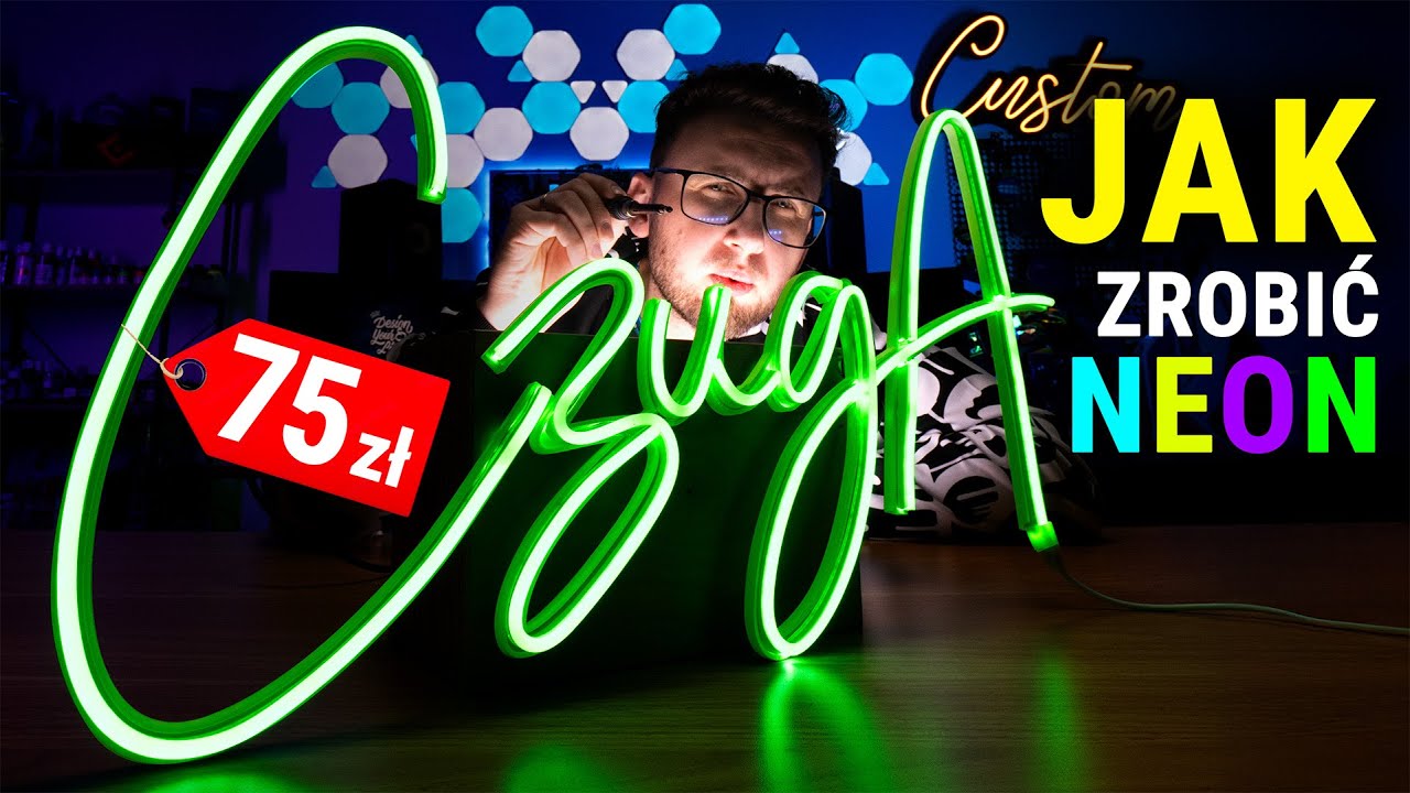 Jak zrobiłem własny NEON LED do studia - zrób to sam za 75 zł! - DIY