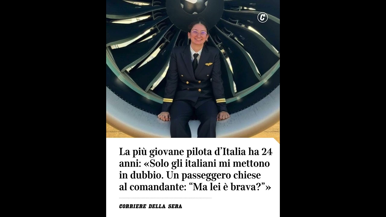 La più giovane pilota d’Italia ha 24 anni: «Un passeggero chiese al comandante se io fossi brava»