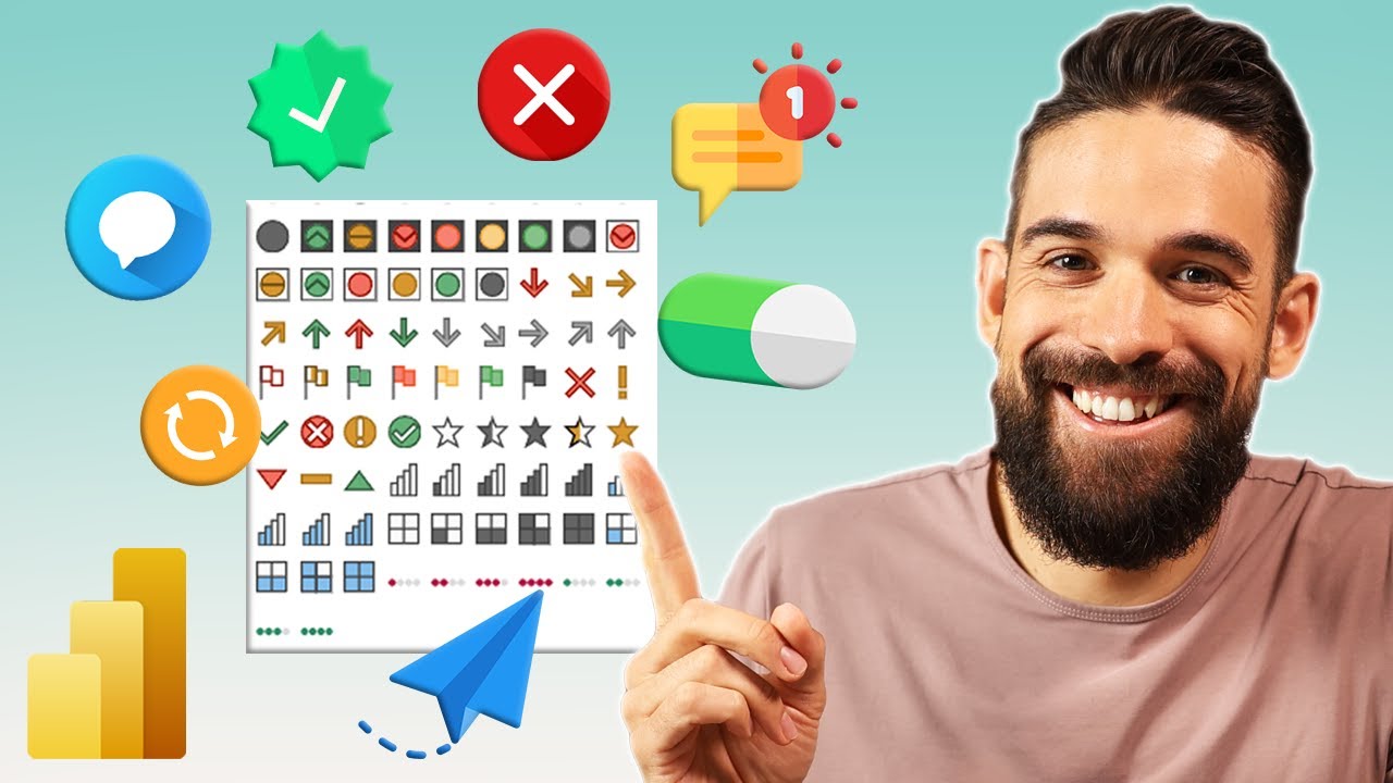 Power BI Themes with CUSTOM ICONS 🚀 ❤️