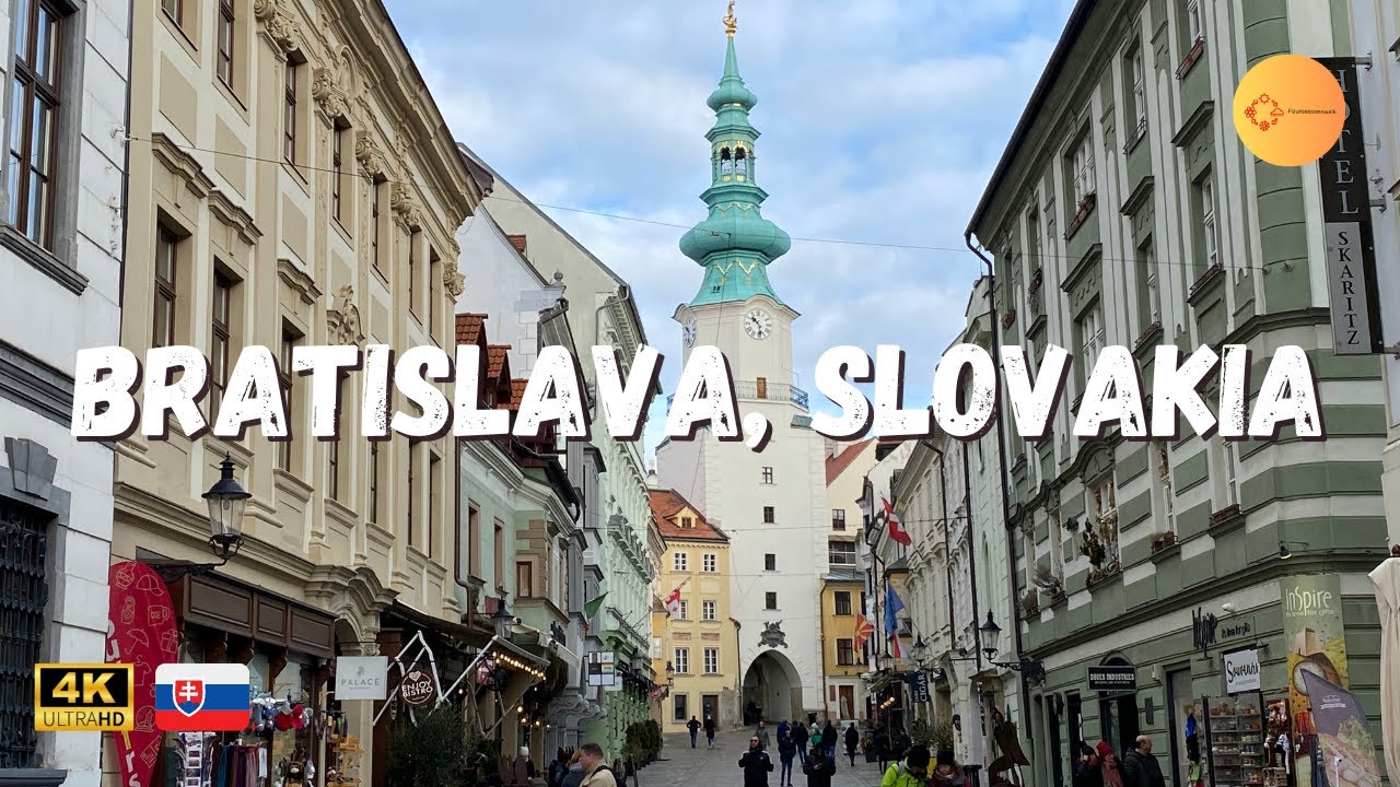 Bratislava, Slovakia 4k Winter City Walking Tour