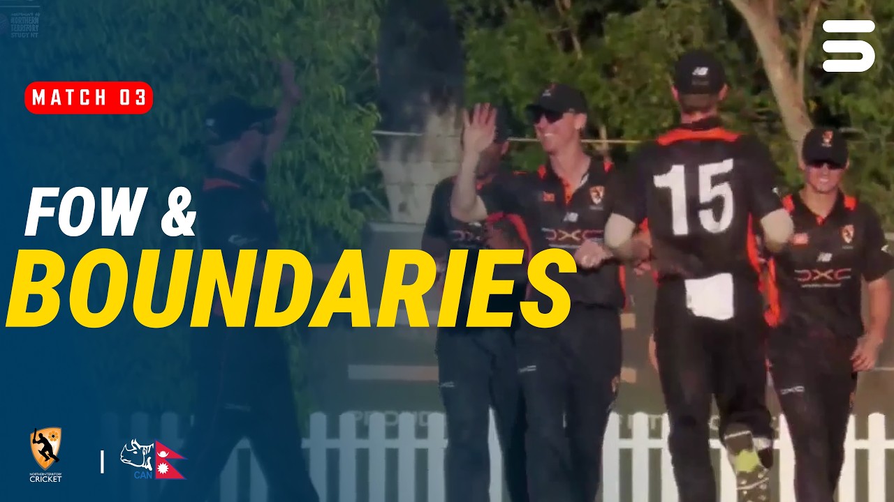 1st Innings FOW & Boundaries | NT Strike vs Nepal | Match 3 | Top End 2026 | ZP1U