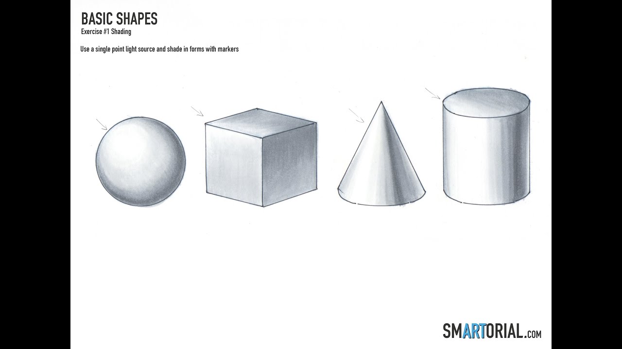 Smartorial.com - Rendering Basic Shapes in Prismacolor Grey Markers