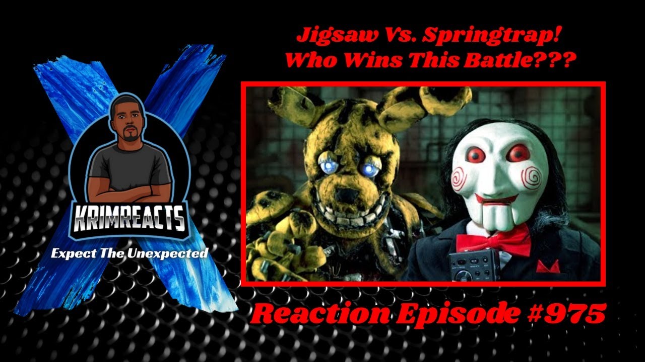 РЕАКЦИЯ на рэп-баттл Jigsaw против Springtrap | KrimReacts 