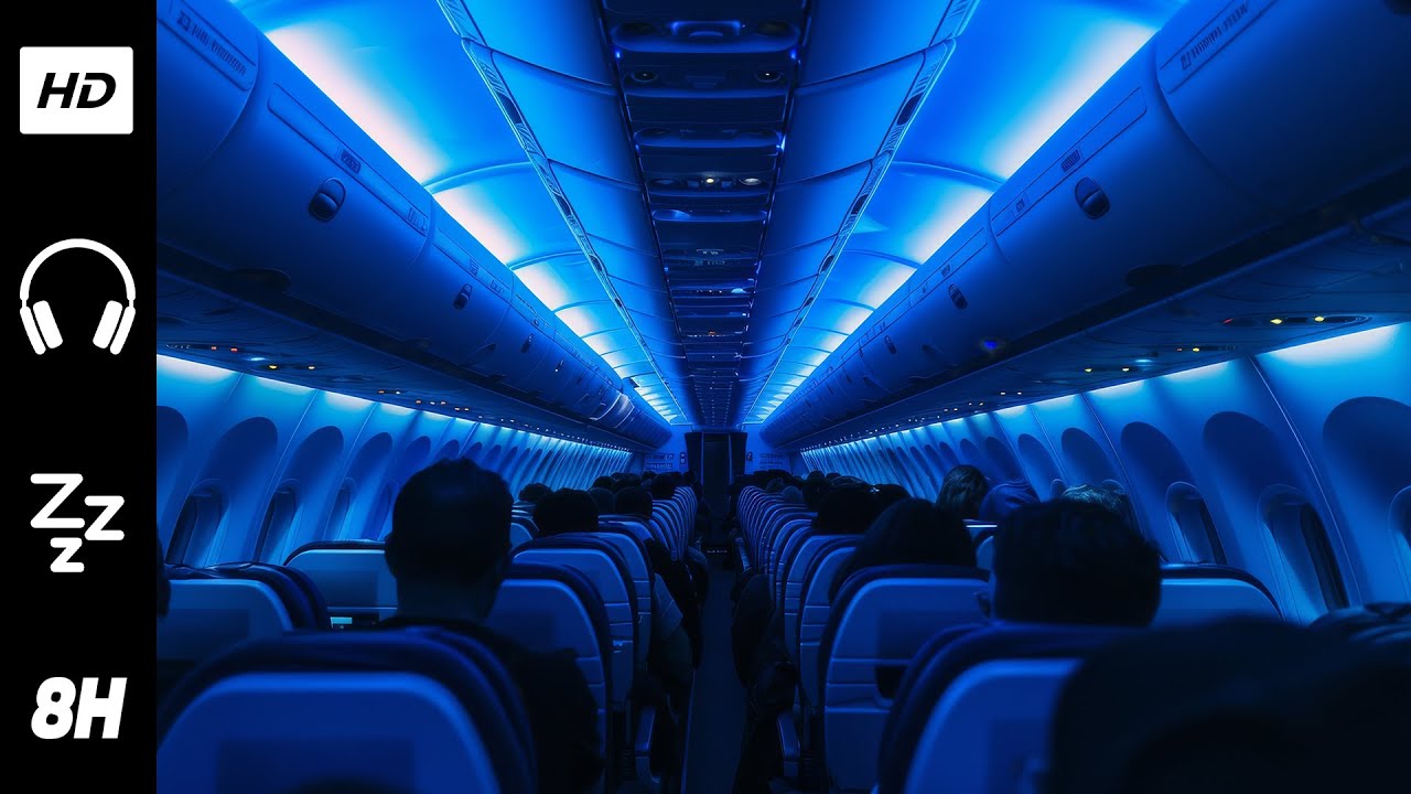 Bruit Blanc Avion pour dormir | relaxation | ASMR | 8 heures