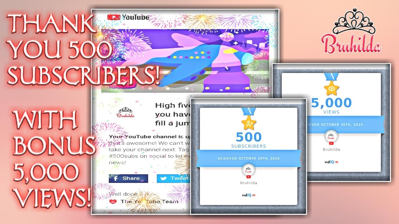 THANK YOU 500 SUBSCRIBERS + 5000 VIEWS | Bruhilda💕