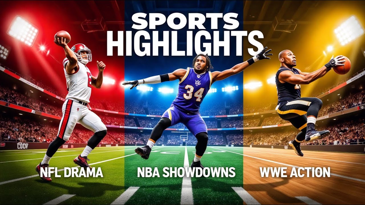 Unmissable Sports Highlights: NFL Drama, NBA Showdowns, and WWE Action!