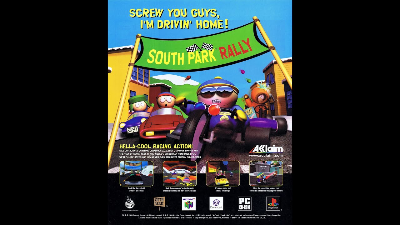 South Park Rally PS1 Longplay - Okay Kart Racing Game