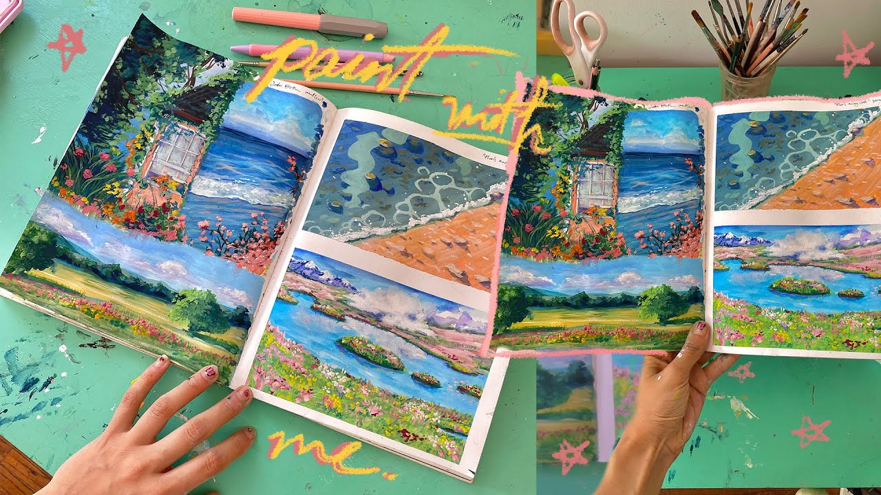 painting more Ghibli scenes & cottage-core dream (gouache)🌱🤓 \\ Jim Reno