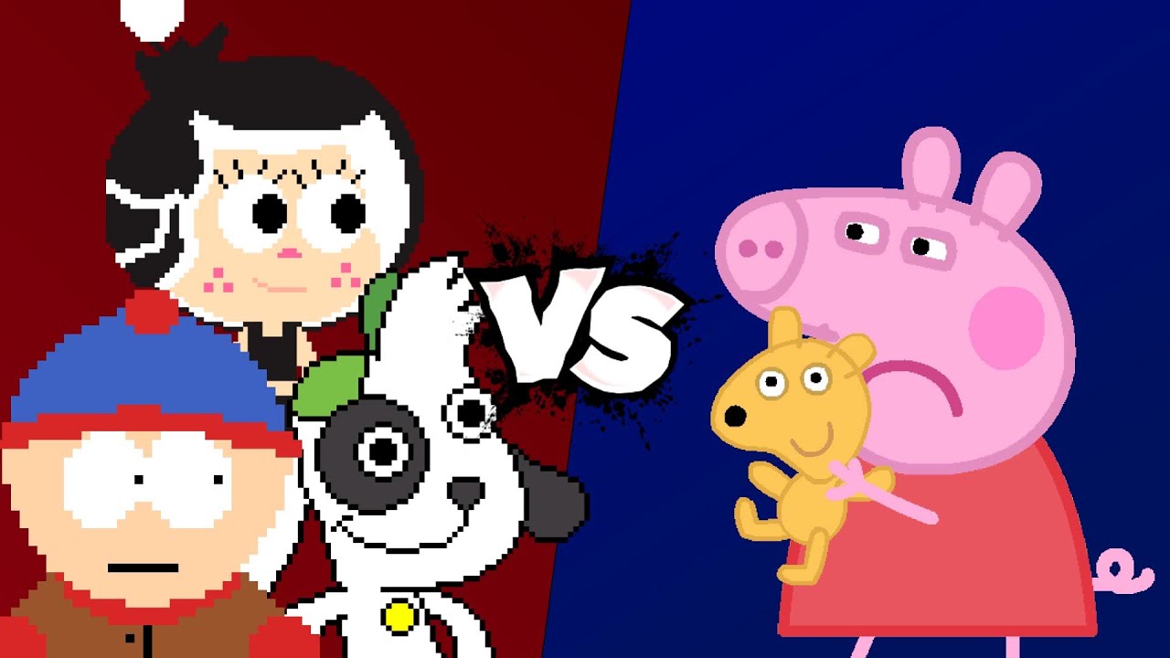MUGEN Battle - Stan Marsh/Hanazuki/Doki vs Peppa Pig