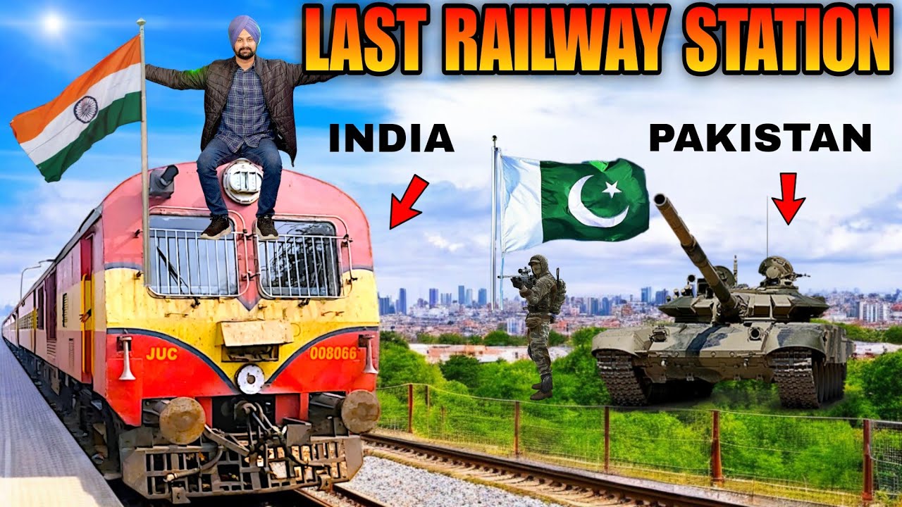 Last Railway Station India To Pakistan Train Route Journey ★ 74683 DEMU TRAIN ★ Zero Line Border