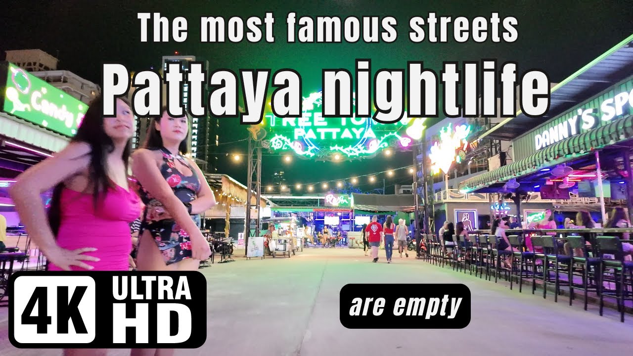 Pattaya Nightlife | The most famous streets | are empty | 03-10-2024 | 4K Ultra HD 60FPS