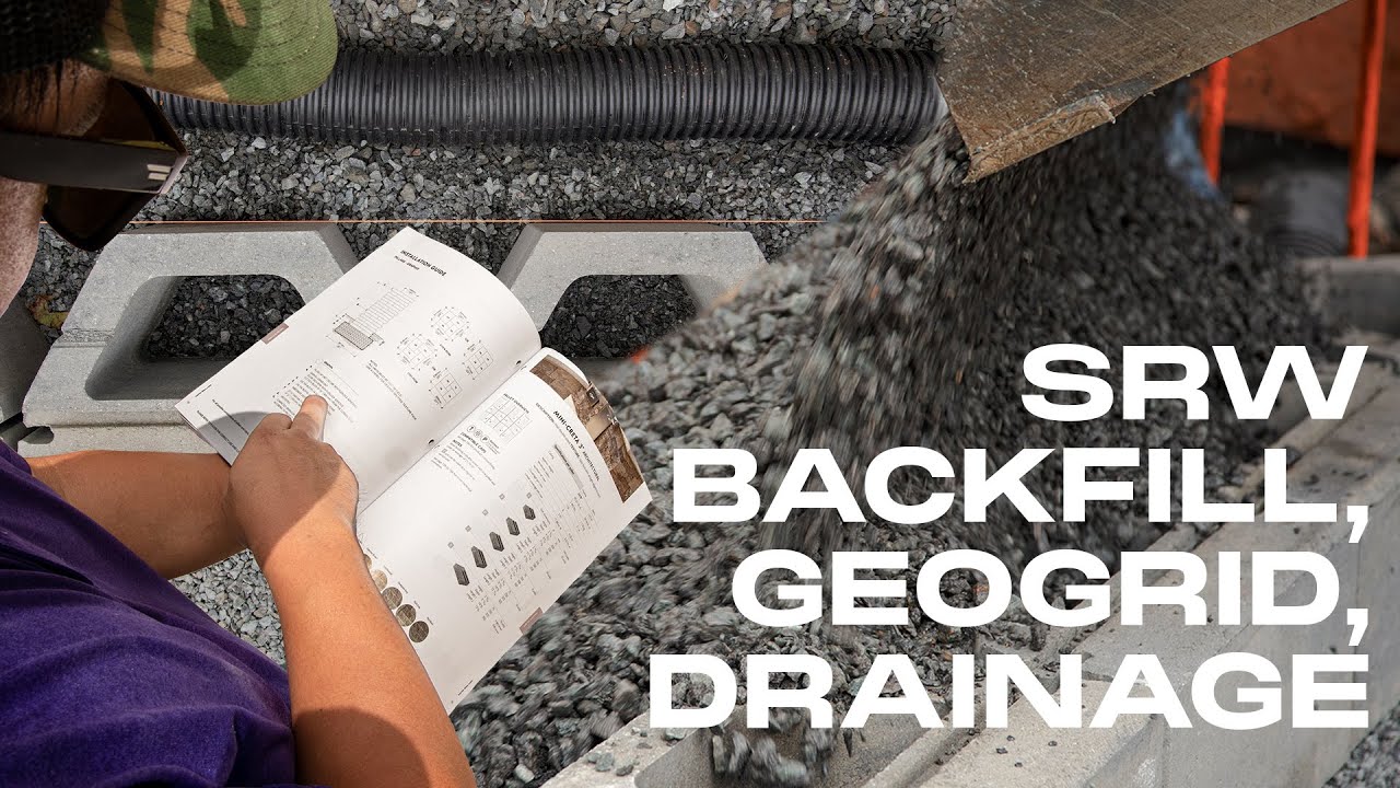 Segmental Retaining Wall - Backfill, Geogrid & Drainage