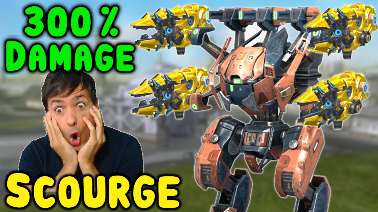 MAX DAMAGE SCOURGE TYPHON - 300% War Robots Gameplay Mk2 WR