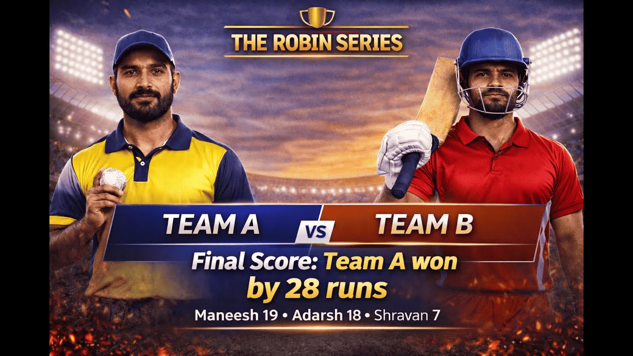 🏏  Team A vs Team B | Match Summary 🔥Match 1 -  24th Jan