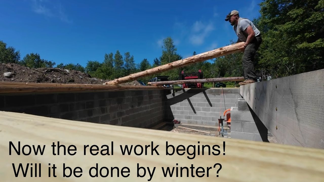 Maine Cabin Build Ep.6 | Floor Joists | Minister Island Canada |