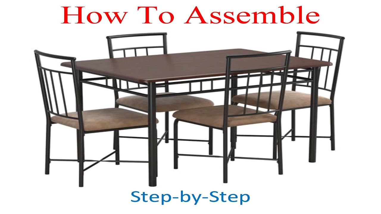 How to assemble Mainstays 5-Piece Dining Set, Multiple Colors