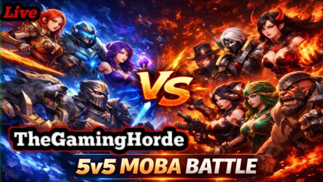 😱 INTENSE 5v5 MOBA BATTLE 🔥 | Non-Stop Action | LIVE STREAM#live #livestream #gaminglive #mobagame