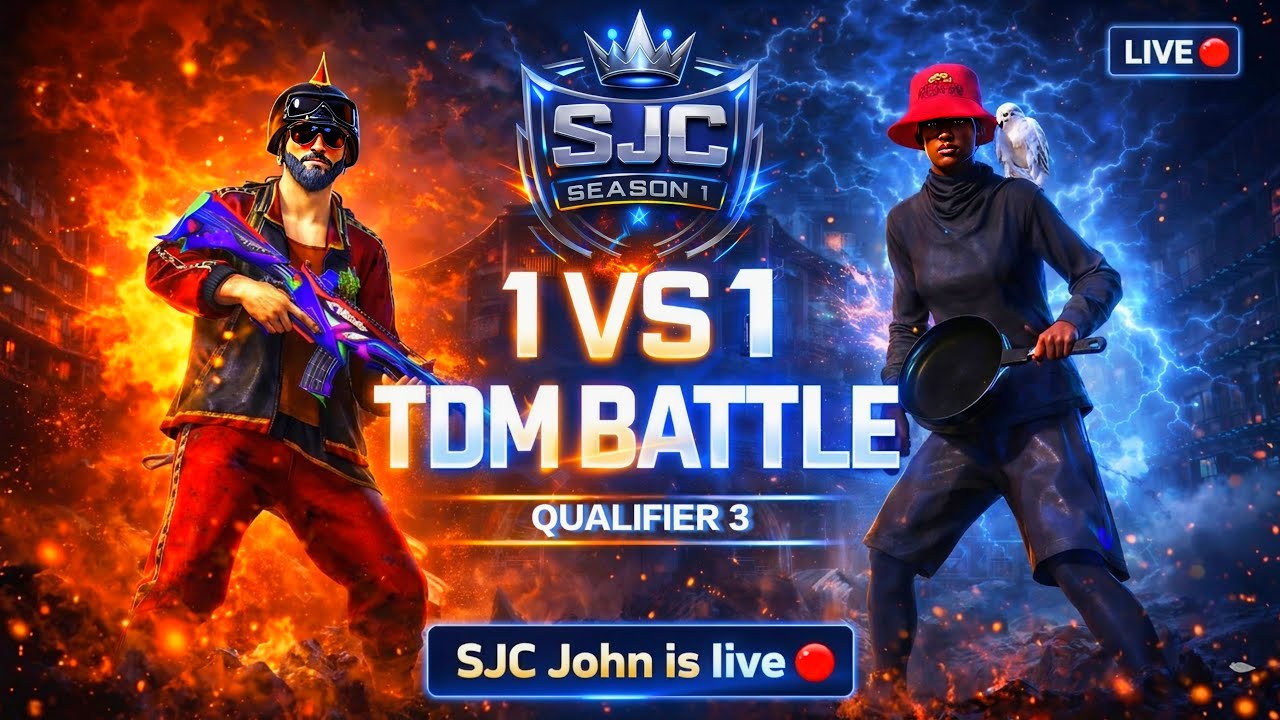 🔥 SJC 1v1 TDM Tournament | Qualifier 3 Round 1& 2| Who Will Win? 🔴 BGMI LIVE