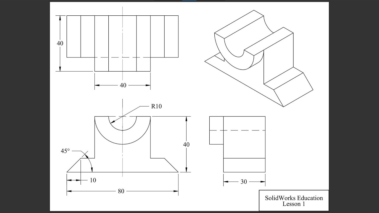 SolidWorks Education Drawing 01 Tutorial Video | Asif CADD #asifcadd #solidworks
