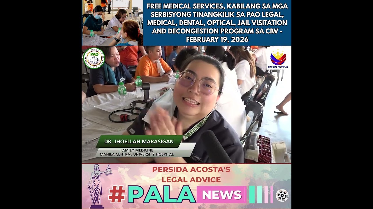 FREE MEDICAL SERVICES, KABILANG SA MGA SERBISYONG TINANGKILIK SA CIW - FEBRUARY 19, 2026